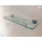 Glass shelf - Square Wall Hung Series With Chrome Rail 2100-08